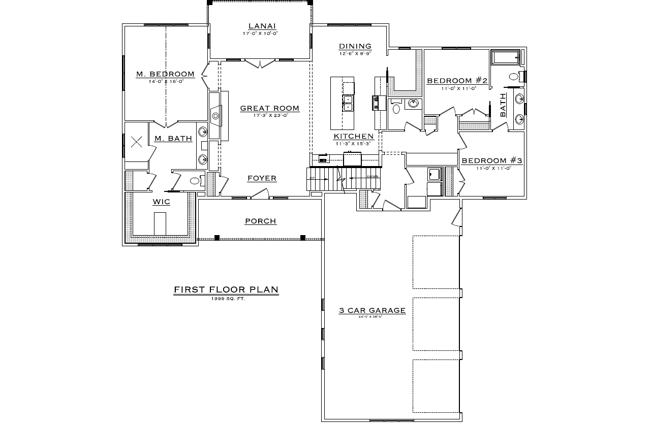 Plan 1998 First Floor Winfield Homes